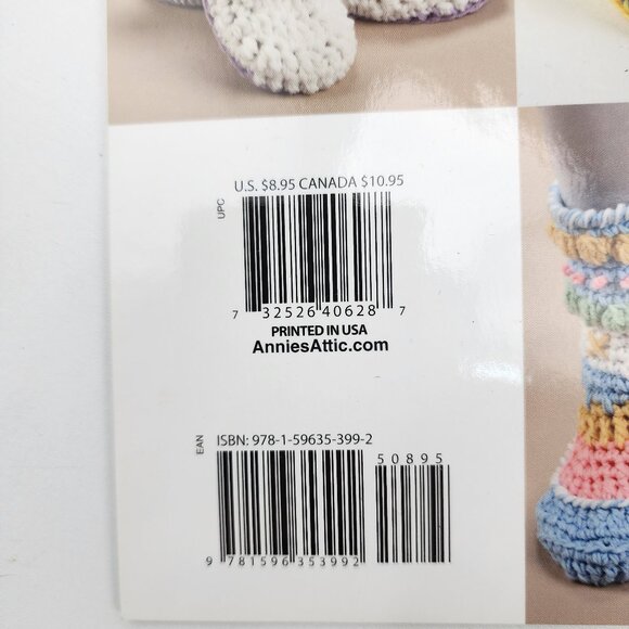 Lot of 2 Annie's Attic Crochet Books Big Foot Boutique & Mile A Minute Slippers - Picture 8 of 16
